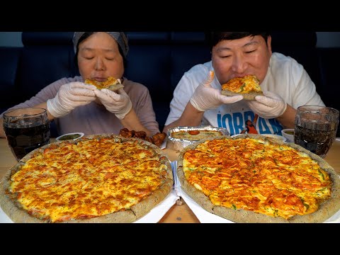어머니가 좋아하시는 피자 2판 먹방 페퍼로니 쉬림프 피자 Pepperoni Pizza Shrimp