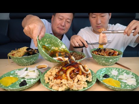 통오징어 해물짬뽕 짜장면에 탕수육까지 중식 먹방 Jjamppong Jjajangmyeon Tangsuyuk