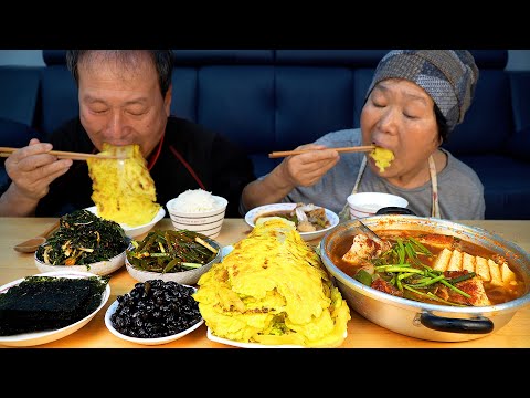 정성 가득 집밥 한상 동태찌개 배추전 콩자반 파래무침까지 Korean Homemade foods 요리 먹방