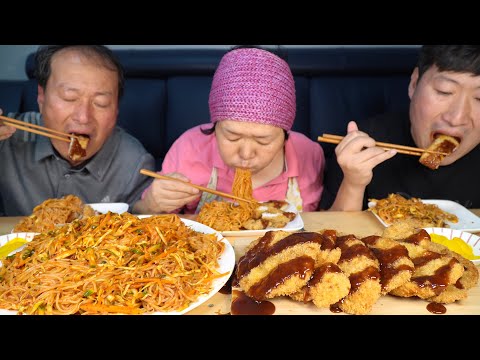 환상의 분식 짝꿍 쫄면과 수제 돈까스 먹방 Handmade Pork Cutlet Jjolmyeon 요리