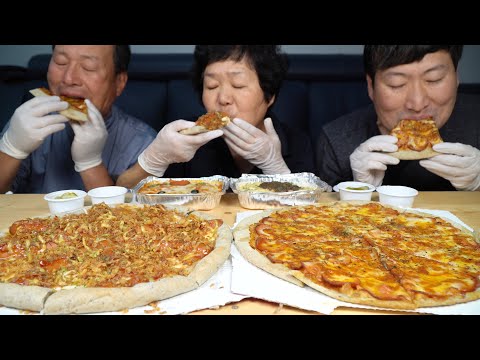 아버지의 첫 피자 먹방 소세지와 페퍼로니 피자 Father s first Pizza Mukbang