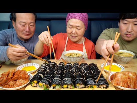 집에서 만드는 참치 듬뿍 참치김밥 라면까지 Gimbap with Tuna Instant noodles 요리