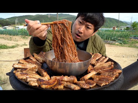 불마왕라면에 이은 또 하나의 매운 맛 불마왕 냉면 에 돼지갈비까지 Hot devil spicy