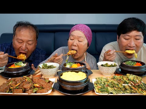 톡톡 터지는 알밥에 지글지글 부추전 도토리묵 무침 시금치된장국까지 Rice with Fish Roe 요리