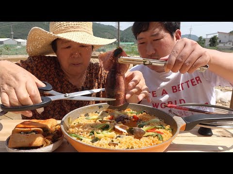 진짜 오징어 넣은 오징어짬뽕라면 Instant noodles with Squid 요리 먹방 Mukbang