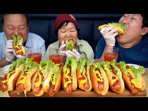 집에서 만드는 수제 뉴욕 핫도그 Homemade New York Corn Dog 요리 먹방 Mukbang