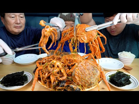 대게 홍합 가리비 전복까지 해물 가득 해물찜 Braised Spicy Seafood 요리 먹방