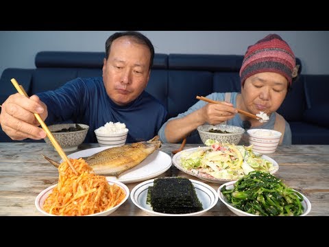 미역국과 샐러드 가자미구이로 정갈한 집밥 먹방 요리 먹방 Mukbang eating show