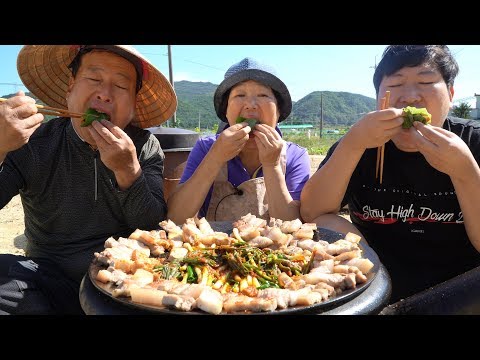 쫄깃한 오겹살에 파김치까지 맛이 없을 수가 없는 조합 요리 먹방 Mukbang eating show