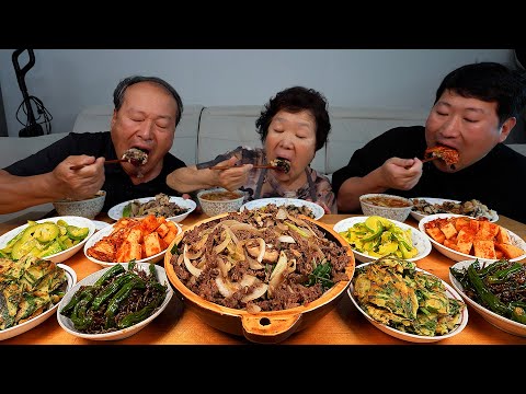 불고기부터 오이냉국 곤드레밥까지 직접 키운 재료들로 한상 가득 채운 집밥 Homemade Korean