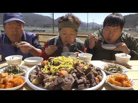 역시 한우다 한우갈비찜 Galbi jjim 요리 먹방 Mukbang eating show