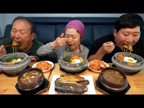 봄내음 가득한 봄나물 돌솥비빔밥과 고등어구이 된장찌개까지 집밥 한상 Bibimbap Grilled