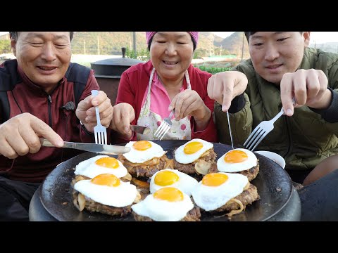 반죽부터 소스까지 직접 만든 수제 함박스테이크 Handmade Hamburger Steak 요리 먹방