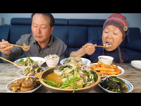 대구탕과 연근조림 파래무침에 버섯볶음 까지 집밥 한상 요리 먹방 Mukbang eating show