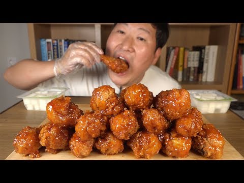 부드러운 BBQ 시크릿양념 닭다리치킨 Seasoned spicy drumsticks 먹방 Mukbang