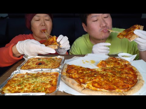 어머니와 페퍼로니 피자와 스파게티 Pepperoni pizza Spaghetti 푸짐하게 먹방