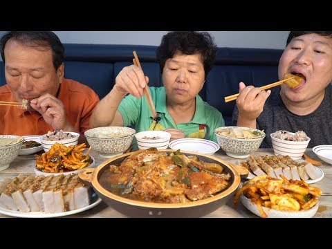 한 상 가득 집밥 갈치조림 어묵탕 오징어무침 메밀묵 요리 먹방 Mukbang eating show