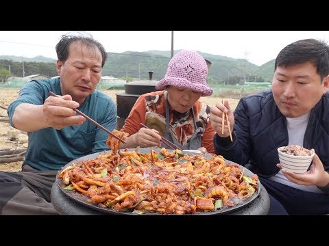 매콤하게 만든 오삼불고기 Osam Bulgogi 요리 먹방 Mukbang eating show