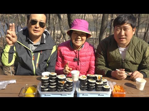봄맞이 나들이 나들이엔 김밥 Gimbap 이지 요리 먹방 Mukbang eating show