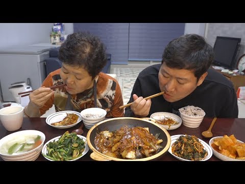 매콤한 갈치조림 Braised Cutlassfish 에 냉이무침 동초무침 까지 요리 먹방 Mukbang