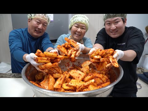 아삭아삭한 무김치 만드는 과정 How to make Heungsam s Radish Kimchi 요리 먹방