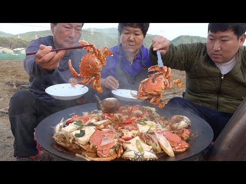 싱싱한 꽃게가 가득 꽃게탕 Spicy Blue Crab Stew 요리 먹방 Mukbang eating