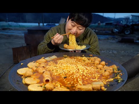 솥뚜껑에 끓인 진짬뽕 삼호어묵 꿀맛 레시피 Instant noodles with Fish cake 요리