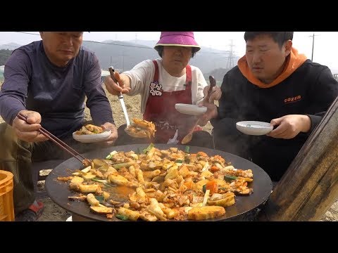 자박자박하게 끓인 짜글이 찌개 요리 먹방 Mukbang eating show