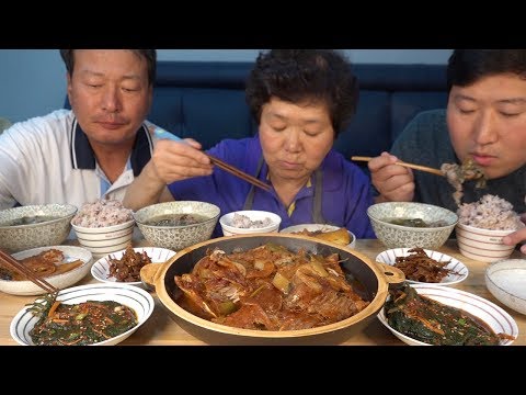 밥도둑 집밥 반찬들 깻잎김치 미역국 고등어조림 요리 먹방 Mukbang eating show