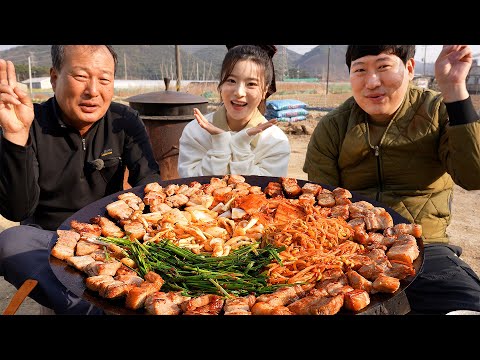 벚꽃이 피는 날 가수 벤 BEN 님이 솥뚜껑 삼겹살을 드시러 오셨습니다 Samgyeopsal with