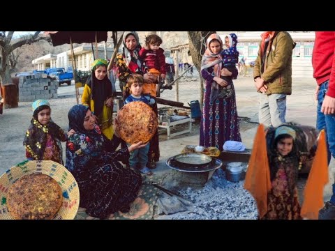 Village Woman Bakes Cake Village and nomad life Iran 2023