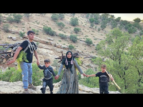 Collecting firewood in the Zagros Mountains for the nomadic