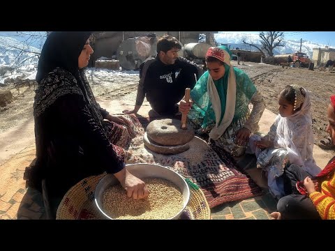 Making Bulgur Wheat Village lifestyle 2023