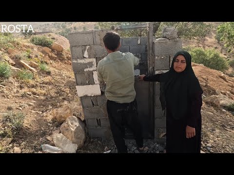 Milking goats and cooking lunch in nomadic life