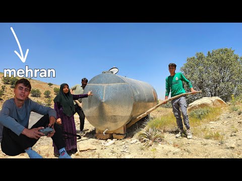 How to make doogh by a nomadic woman Moving a water tanker