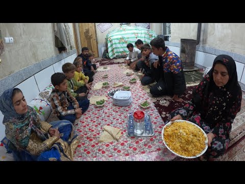 Persian Cabbage and Rice with Chicken Village life 2023