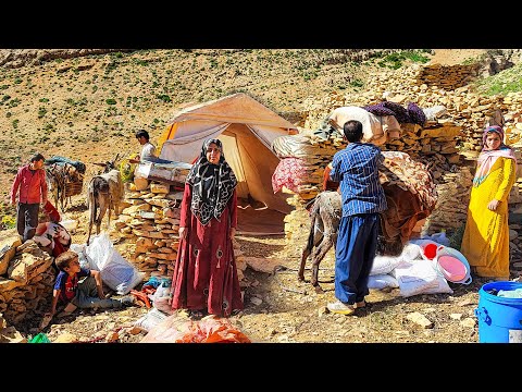 The first day in the mountain with the nomadic family