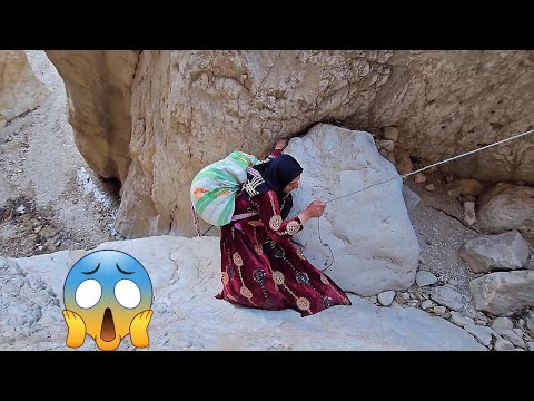 A nomadic woman on a difficult path