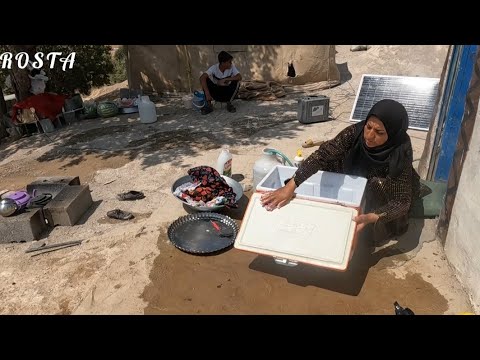 Nomadic Life Washing the Rug for a Delicious Lunch