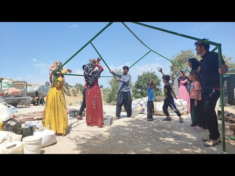Nomadic Journey Village Families Return Home Amidst Rain