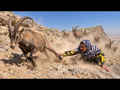 Zeynab vs Wild Goats in the Harsh Zagros Mountains