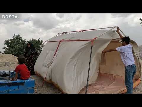 Nomadic Daily Life in a Tent Embracing Tradition Work and