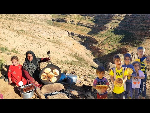 Nomadic Day to Day Sheep Milking and Making Sweet Bread for