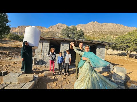 Soghra Zeinab in Action Covering the Nomadic Cabin Roof by
