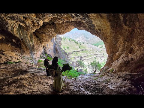 Absolute Solitude Young Nomadic Girl Alone in Harsh