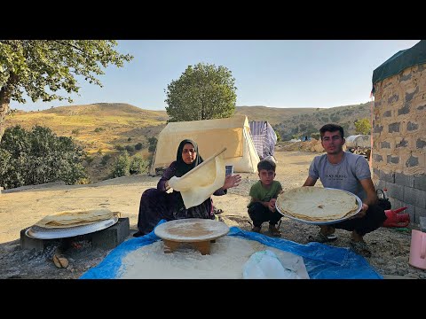 Baking the world s thinnest bread by a nomadic family
