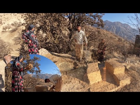 Village Life Women intend to build structures for cooking