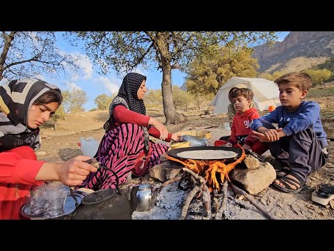 Traditional nomadic cooking the art of baking bread and