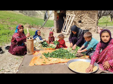 Cooking traditional and old food in the village