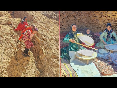 Baking local bread and using snow as refrigerator for